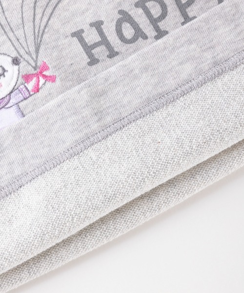 KP（ケーピー）の「日本製/mimiちゃんバルーンプリントと刺しゅうのミニ裏毛トレーナー(100～130cm)（スウェット・キッズ・ピンク/ミント/杢グレー・120cm/130cm/110cm/100cm）」の17枚目の写真
