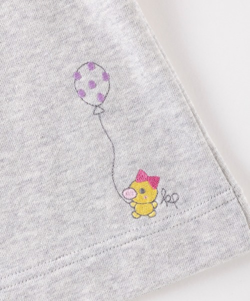 KP（ケーピー）の「日本製/mimiちゃんバルーンプリントと刺しゅうのミニ裏毛トレーナー(100～130cm)（スウェット・キッズ・ピンク/ミント/杢グレー・120cm/130cm/110cm/100cm）」の18枚目の写真