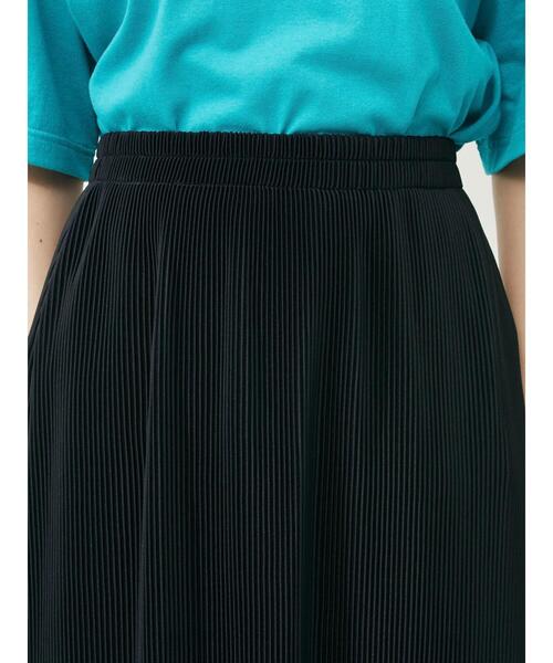 Green　Parks（グリーンパークス）の「・novem9 プリーツナロースカート（スカート・レディース・アイボリー/ブラック/ピンク/グリーン・FREE）」の7枚目の写真