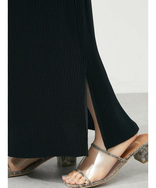 Green　Parks（グリーンパークス）の「・novem9 プリーツナロースカート（スカート・レディース・アイボリー/ブラック/ピンク/グリーン・FREE）」の15枚目の写真