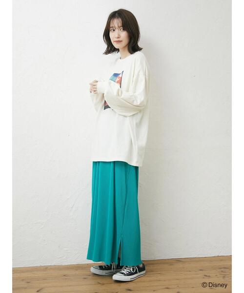 Green　Parks（グリーンパークス）の「・novem9 プリーツナロースカート（スカート・レディース・アイボリー/ブラック/ピンク/グリーン・FREE）」の10枚目の写真