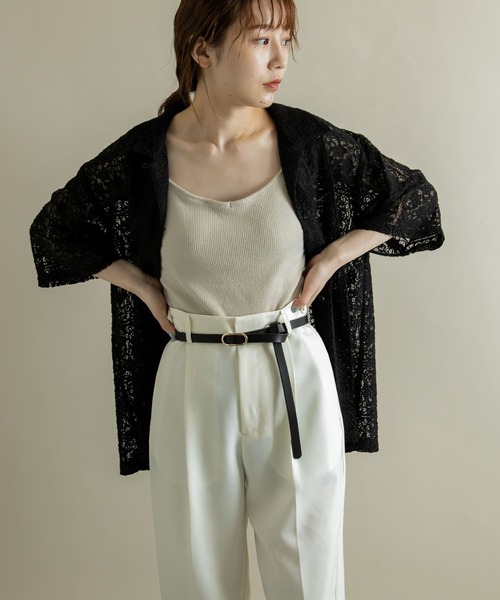 SMELLY（スメリー）の「オーバルリングベルト（ベルト・レディース・キャメル/ブラック・-）」の5枚目の写真