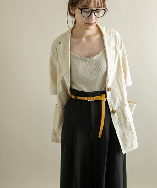 SMELLY（スメリー）の「オーバルリングベルト（ベルト・レディース・キャメル/ブラック・-）」の7枚目の写真