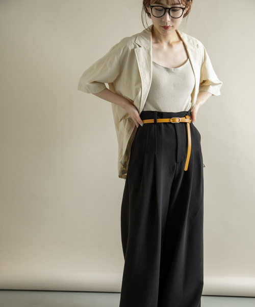 SMELLY（スメリー）の「オーバルリングベルト（ベルト・レディース・キャメル/ブラック・-）」の8枚目の写真