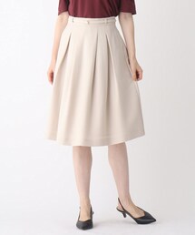 index（インデックス）の「◆シャンブレーストレッチ タックフレアスカート【WEB限定サイズ】（スカート）」