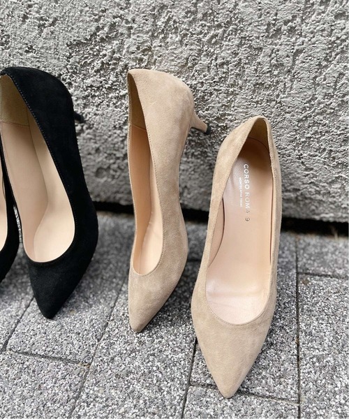Spick & Span（スピックアンドスパン）の「≪予約≫【CORSO ROMA9/コルソローマノーヴェ】 スエードパンプス（パンプス・レディース・ブラック/ベージュ・35/36/37/38）」の5枚目の写真