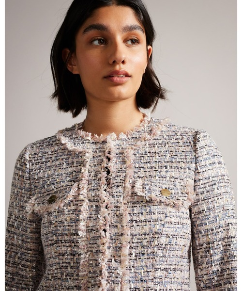 Ted Baker(テッドベーカー)の「RENATA ショート フリンジ ジャケット(テーラードジャケット・レディース・ライトピンク・1/2/3/0)」の4枚目の写真