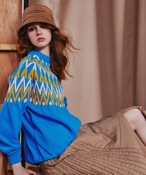 DOUBLE STANDARD CLOTHING（ダブルスタンダードクロージング）の「メジャー裏毛ハット（ハット・レディース・チャコール/キャメル・FREE）」の10枚目の写真