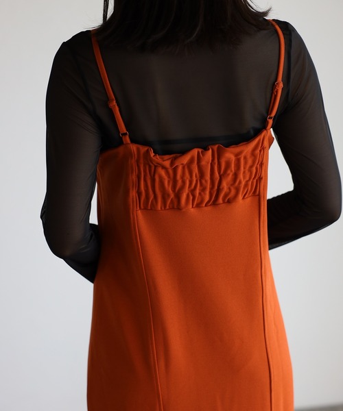 Bonjour Sagan（ボンジュールサガン）の「ポンチマーメイドキャミワンピース（ワンピース・レディース・ブラック/テラコッタ・FREE）」の20枚目の写真