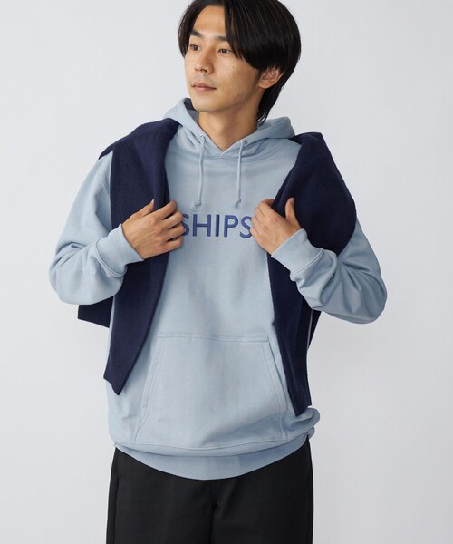 SHIPS(シップス)の「*SHIPS: 刺繍 SHIPS ロゴ ユニセックス スウェット パーカー 22FW(パーカー・メンズ・ブラック/オリーブ/ライトブルー・SMALL/MEDIUM/LARGE/X-LARGE)」の5枚目の写真