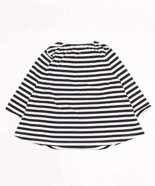 kladskap(クレードスコープ)の「ネコ衿ボーダーワンピース(ワンピース・キッズ・アイボリー/グリーン・90cm/100cm/110cm/80cm/120cm)」の3枚目の写真