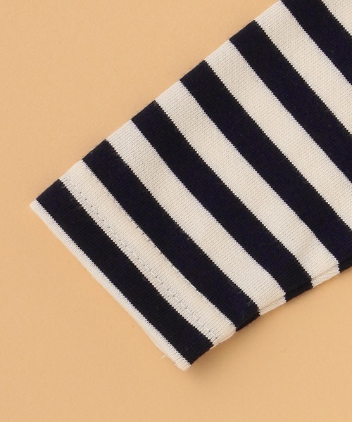 kladskap(クレードスコープ)の「ネコ衿ボーダーワンピース(ワンピース・キッズ・アイボリー/グリーン・90cm/100cm/110cm/80cm/120cm)」の6枚目の写真