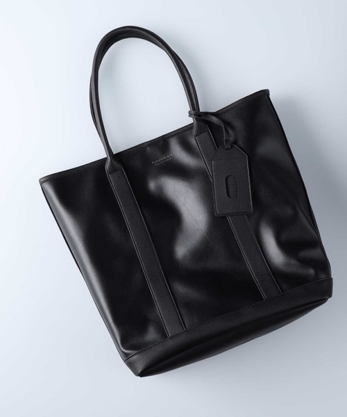 BACK NUMBER(バックナンバー)の「【BACK NUMBER】ケース付きフェイクレザートートバック【A4対応】(トートバッグ・メンズ・ブラック/ネイビー・ONE SIZE)」の2枚目の写真