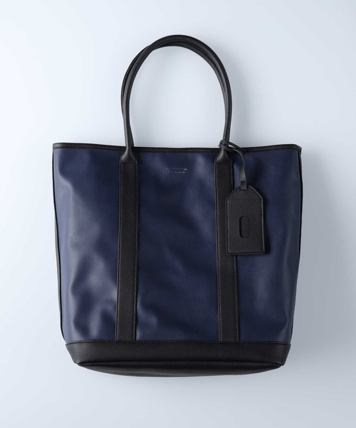 BACK NUMBER(バックナンバー)の「【BACK NUMBER】ケース付きフェイクレザートートバック【A4対応】(トートバッグ・メンズ・ブラック/ネイビー・ONE SIZE)」の14枚目の写真