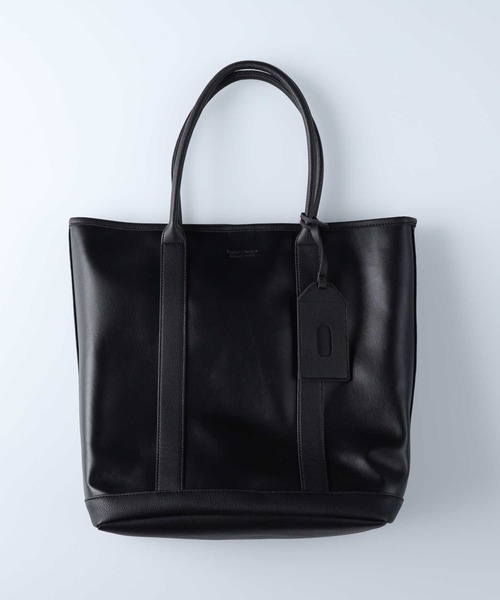 BACK NUMBER(バックナンバー)の「【BACK NUMBER】ケース付きフェイクレザートートバック【A4対応】(トートバッグ・メンズ・ブラック/ネイビー・ONE SIZE)」の9枚目の写真
