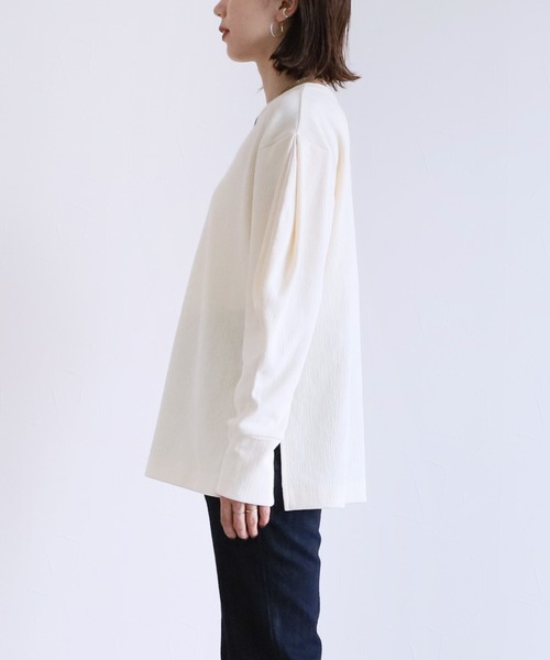 reca(レカ)の「マトンスリーブプルオーバー(Tシャツ/カットソー・レディース・ブラック/キナリ・FREE)」の18枚目の写真