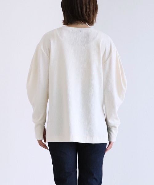 reca(レカ)の「マトンスリーブプルオーバー(Tシャツ/カットソー・レディース・ブラック/キナリ・FREE)」の17枚目の写真