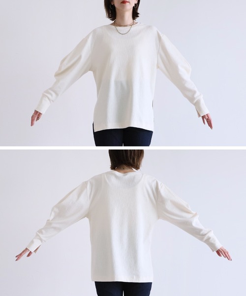 reca(レカ)の「マトンスリーブプルオーバー(Tシャツ/カットソー・レディース・ブラック/キナリ・FREE)」の16枚目の写真