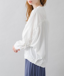 vingtrois | vingtrois シャーリング切替カットプルオーバー(Tシャツ/カットソー)