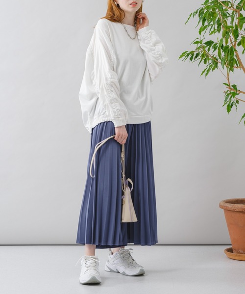 vingtrois（バントロア）の「vingtrois シャーリング切替カットプルオーバー（Tシャツ/カットソー・レディース・ブラック/グレイッシュベージュ/ホワイト・FREE）」の22枚目の写真