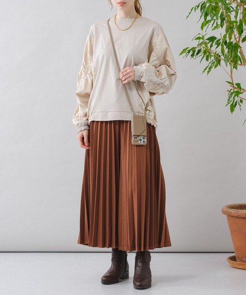 vingtrois（バントロア）の「vingtrois シャーリング切替カットプルオーバー（Tシャツ/カットソー・レディース・ブラック/グレイッシュベージュ/ホワイト・FREE）」の4枚目の写真