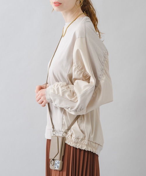 vingtrois（バントロア）の「vingtrois シャーリング切替カットプルオーバー（Tシャツ/カットソー・レディース・ブラック/グレイッシュベージュ/ホワイト・FREE）」の11枚目の写真