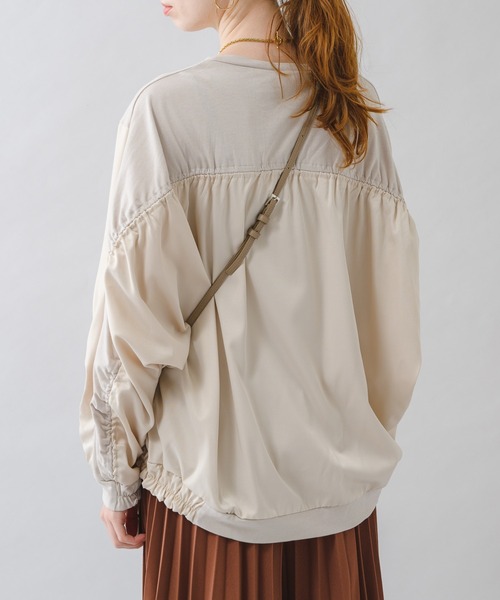 vingtrois（バントロア）の「vingtrois シャーリング切替カットプルオーバー（Tシャツ/カットソー・レディース・ブラック/グレイッシュベージュ/ホワイト・FREE）」の12枚目の写真