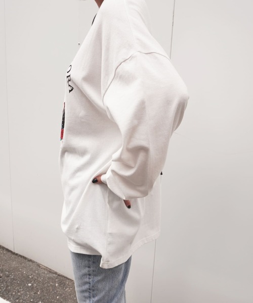 ARCHIVER(アーカイバ)の「【Bz】グアダルーペマリアプリントユニセックスBIGロンT(RZ)(Tシャツ/カットソー・レディース・ブラック/オフホワイト/スミクロ・FREE)」の7枚目の写真