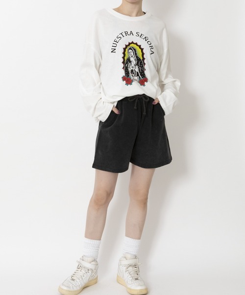 ARCHIVER(アーカイバ)の「【Bz】グアダルーペマリアプリントユニセックスBIGロンT(RZ)(Tシャツ/カットソー・レディース・ブラック/オフホワイト/スミクロ・FREE)」の13枚目の写真