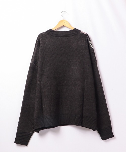 Bling Leads（ブリングリーズ）の「Bling Leads ５ＧＧＡＴニットチルデンVネック（ニット/セーター・レディース・ブラック/ベージュ/グリーン・FREE）」の4枚目の写真