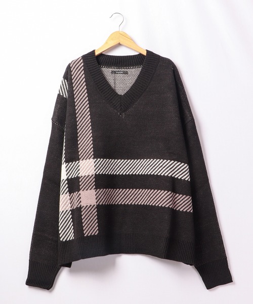 Bling Leads（ブリングリーズ）の「Bling Leads ５ＧＧＡＴニットチルデンVネック（ニット/セーター・レディース・ブラック/ベージュ/グリーン・FREE）」の19枚目の写真