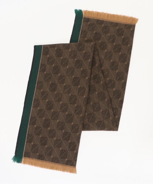 ikka（イッカ）の「モノグラムジャガードストール（ストール/ショール・レディース・オレンジ/クリアグリーン・FREE）」の10枚目の写真
