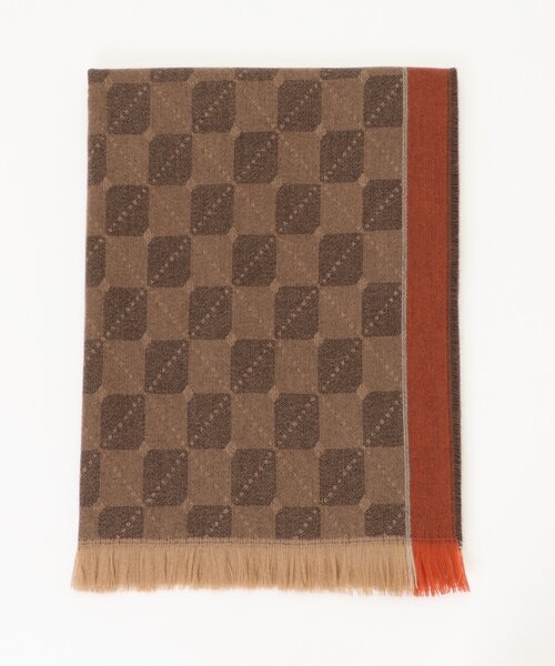 ikka（イッカ）の「モノグラムジャガードストール（ストール/ショール・レディース・オレンジ/クリアグリーン・FREE）」の13枚目の写真