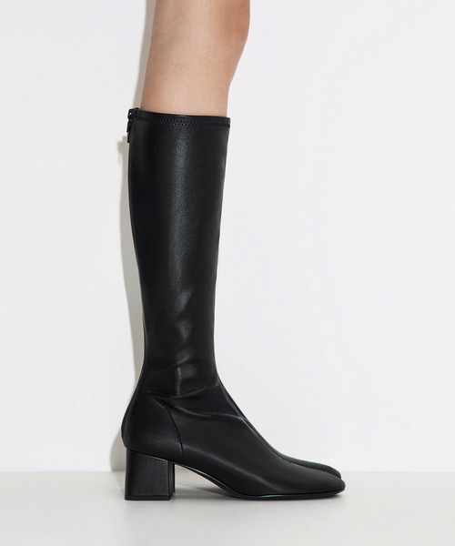 ブロックヒール ロングブーツ（ブーツ）｜CHARLES & KEITH（チャールズ