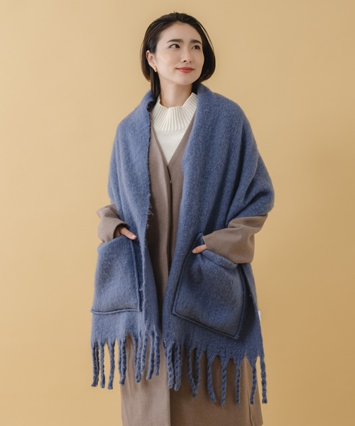 KATHARINE ROSS(キャサリンロス)の「【KATHARINE ROSS】ポケット付きもこもこボリュームストール WEB限定(ストール/ショール・レディース・ベージュ/ブルー/アイボリー・MEDIUM)」の10枚目の写真