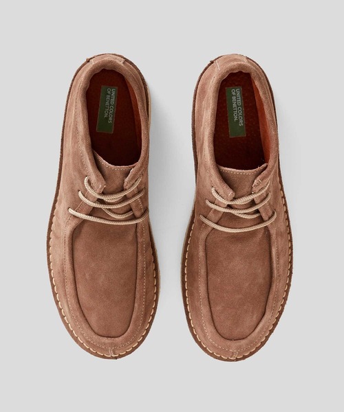 BENETTON (UNITED COLORS OF BENETTON)（ベネトンユナイテッドカラーズオブベネトン）の「ハイカットスエードブーツ（ブーツ・メンズ・ブラウン/ネイビー・40/41/42）」の4枚目の写真