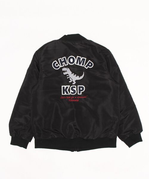 kladskap(クレードスコープ)の「恐竜中わた入りMA-1(ブルゾン・キッズ・カーキ/ブラック・90cm/100cm/110cm/120cm/130cm)」の6枚目の写真