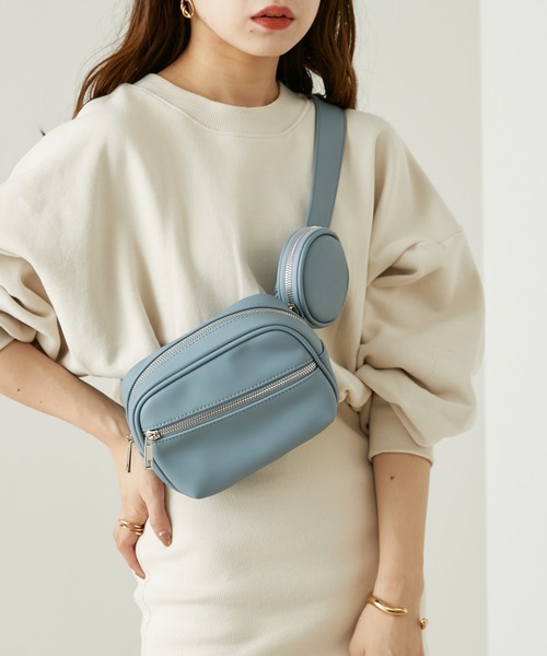 Chico（チコ）の「2ピースウエストポーチ（ボディバッグ/ウエストポーチ・レディース・ブルー/アイボリー/ブラック・FREE）」の10枚目の写真