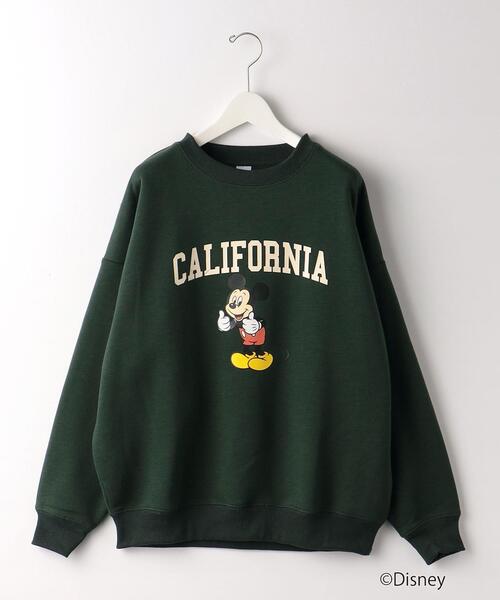 Disney（ディズニー）の「【WEBオリジナル】＜GLR or＞DISNEY ミッキーマウス / カレッジ プリント スウェット（スウェット・メンズ・ブラック/グレー/オフホワイト/ダークグリーン・M/S/XL/L）」の4枚目の写真