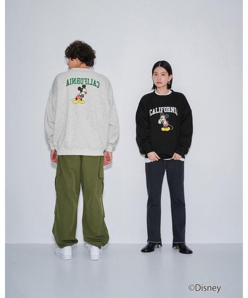 Disney（ディズニー）の「【WEBオリジナル】＜GLR or＞DISNEY ミッキーマウス / カレッジ プリント スウェット（スウェット・メンズ・ブラック/グレー/オフホワイト/ダークグリーン・M/S/XL/L）」の7枚目の写真