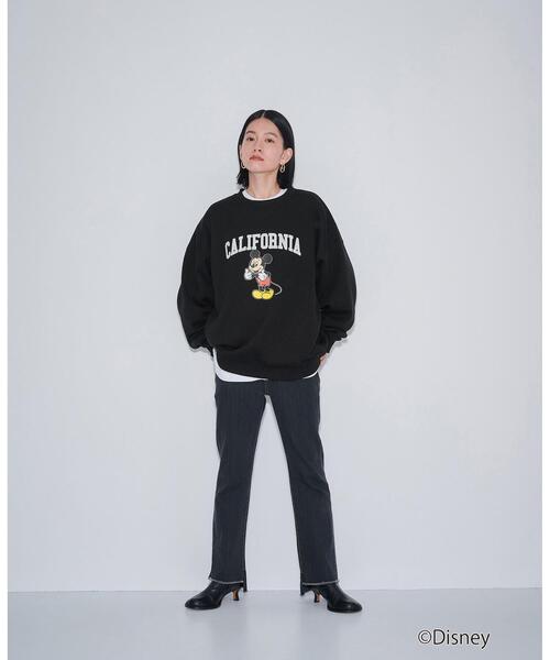 Disney（ディズニー）の「【WEBオリジナル】＜GLR or＞DISNEY ミッキーマウス / カレッジ プリント スウェット（スウェット・メンズ・ブラック/グレー/オフホワイト/ダークグリーン・M/S/XL/L）」の13枚目の写真