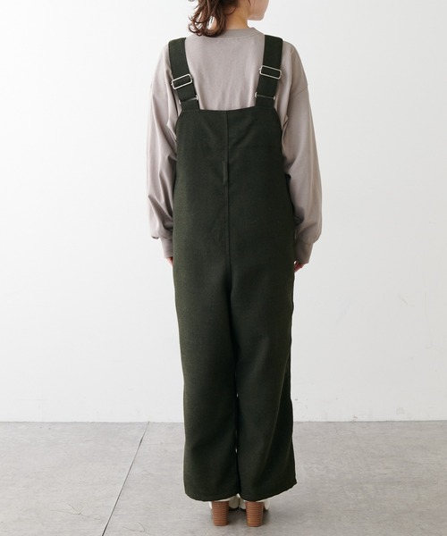 PUAL CE CIN(ピュアルセシン)の「【Du noir】ツイード調サロペット(サロペット/オーバーオール・レディース・ブラック/カーキ・FREE)」の5枚目の写真