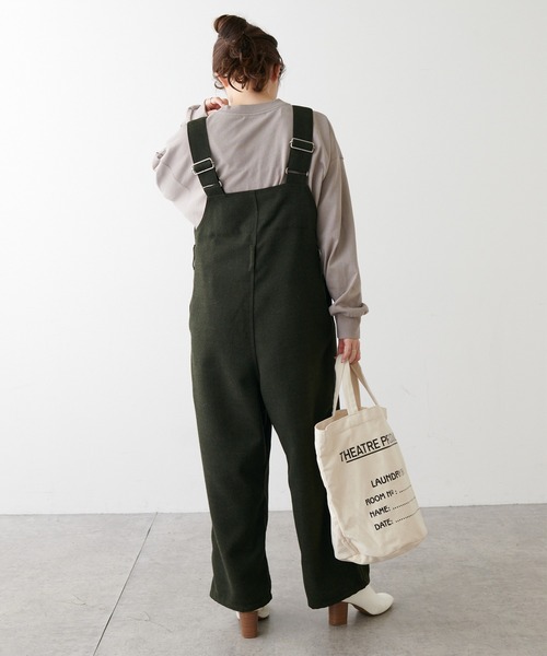 PUAL CE CIN(ピュアルセシン)の「【Du noir】ツイード調サロペット(サロペット/オーバーオール・レディース・ブラック/カーキ・FREE)」の14枚目の写真