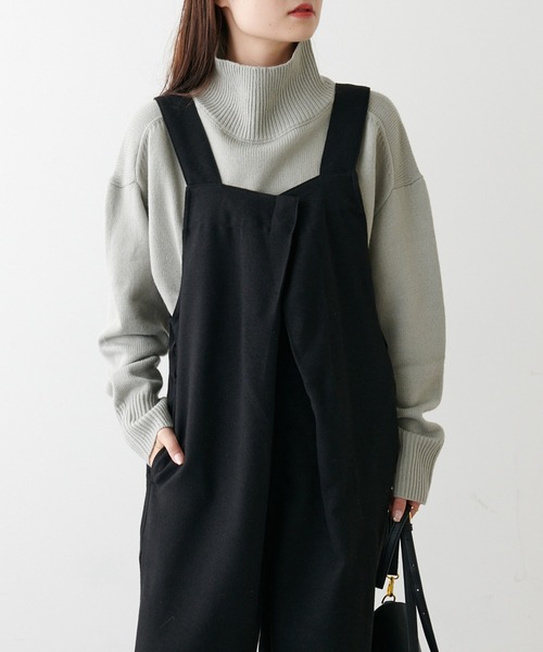 PUAL CE CIN(ピュアルセシン)の「【Du noir】ツイード調サロペット(サロペット/オーバーオール・レディース・ブラック/カーキ・FREE)」の16枚目の写真