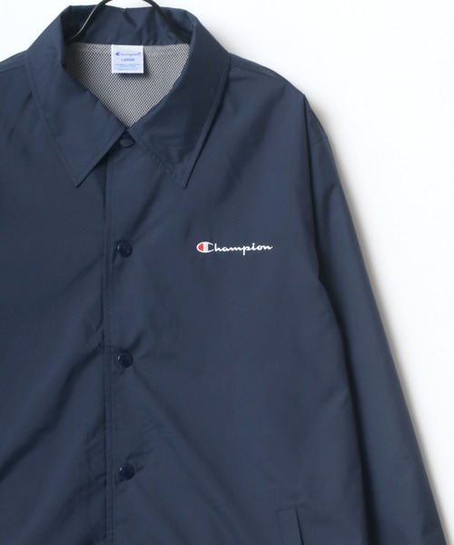 Champion(チャンピオン)の「Champion/チャンピオン COACH JACKET/コーチジャケット(ナイロンジャケット・メンズ・ダークグレー/オリーブ/ブラック/ネイビー・M/L/XL)」の4枚目の写真