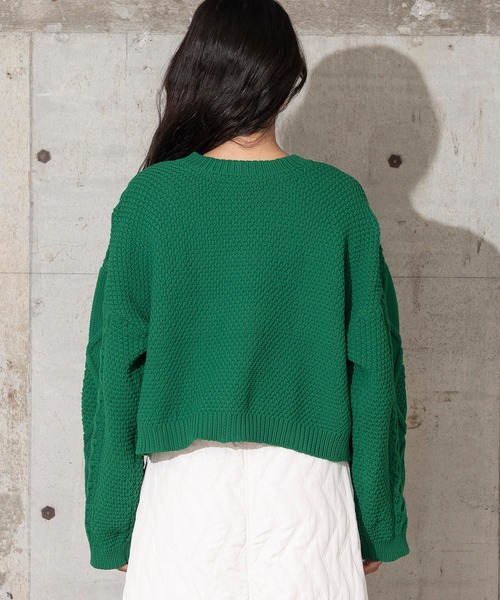 EUCLAID（エウクレイド）の「ケーブルニットカーディガン
