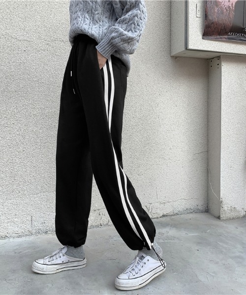 新品【チルコロ 1019】秋冬 ドローコード ジャージパンツ 黒 46 CIRCOLO 1901 チルコロ イージーパンツ CN4651 メンズ スラックス