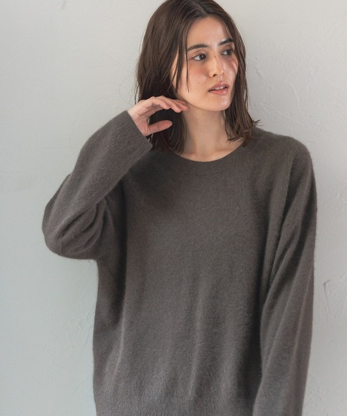 LEPSIM（レプシィム）の「12ゲージラクーンコンニットプルオーバー　280632（ニット/セーター・レディース・ブラウン/イエロー/グレイッシュベージュ・FREE）」の2枚目の写真