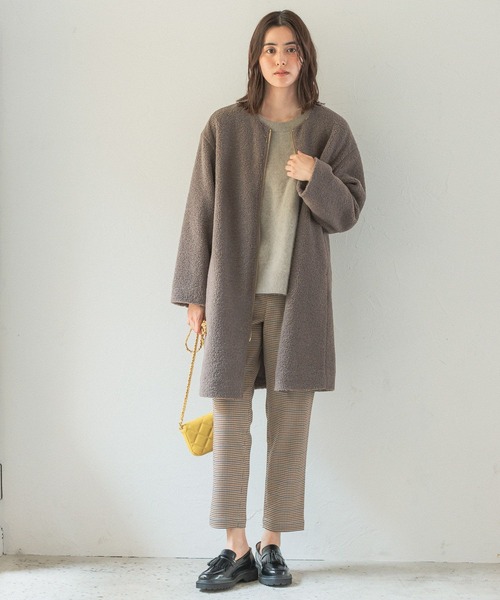 LEPSIM（レプシィム）の「12ゲージラクーンコンニットプルオーバー　280632（ニット/セーター・レディース・ブラウン/イエロー/グレイッシュベージュ・FREE）」の9枚目の写真