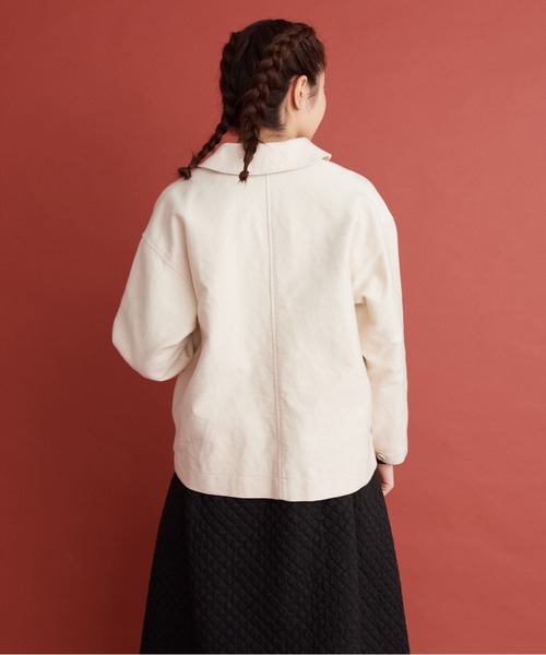 Malle（マル）の「Malle アンカットコール　ワークジャケット（その他アウター・レディース・アイボリー・FREE）」の6枚目の写真